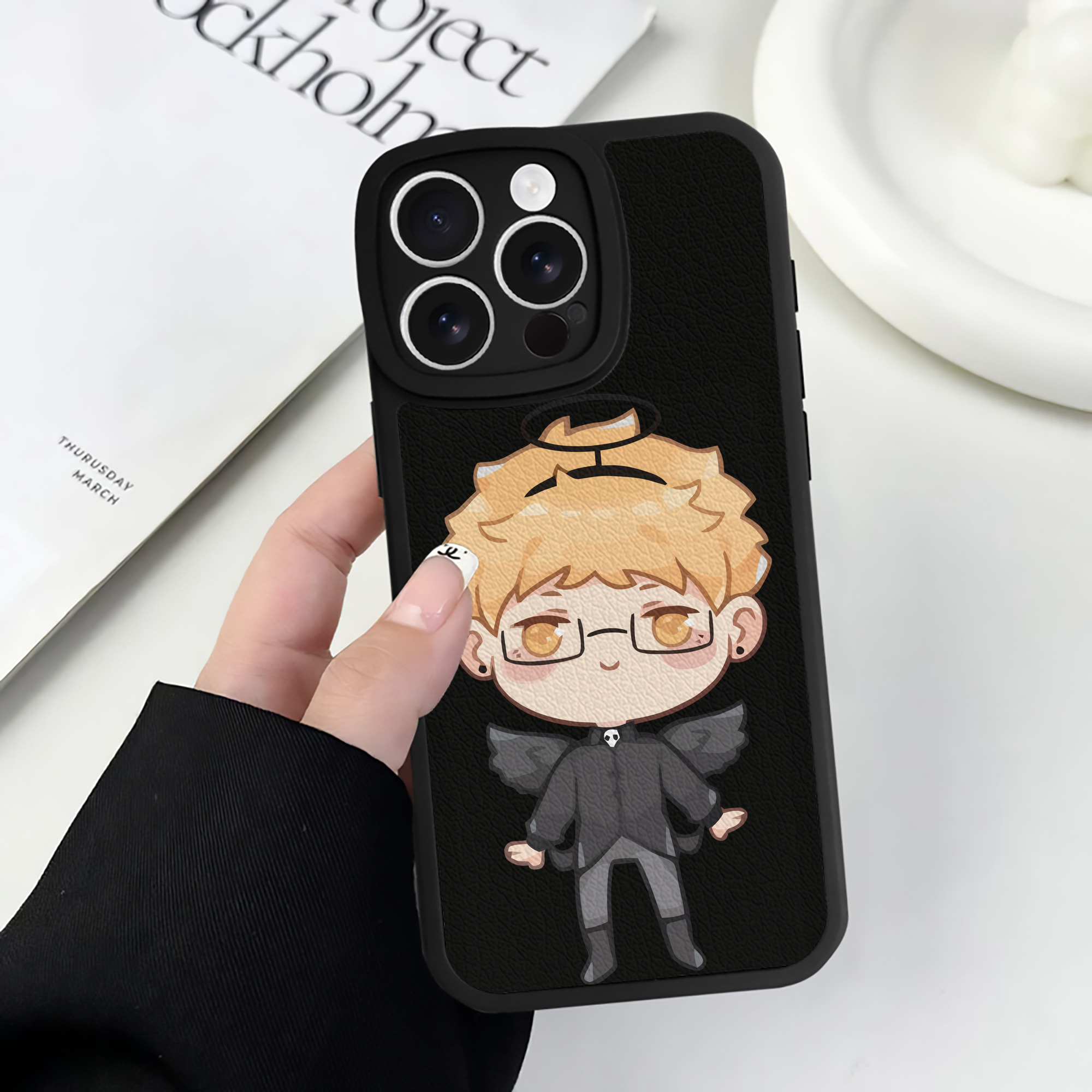 （画像用） ハイキュー!! Haikyu!! 【iPhone 16シリーズ対応】シリコンスマホケース（レザー調） 材質：シリコン